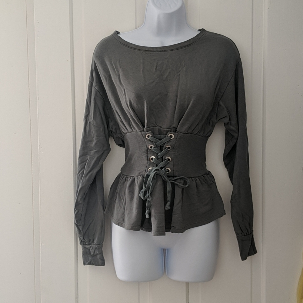 Cinched Tied Waist Sweater